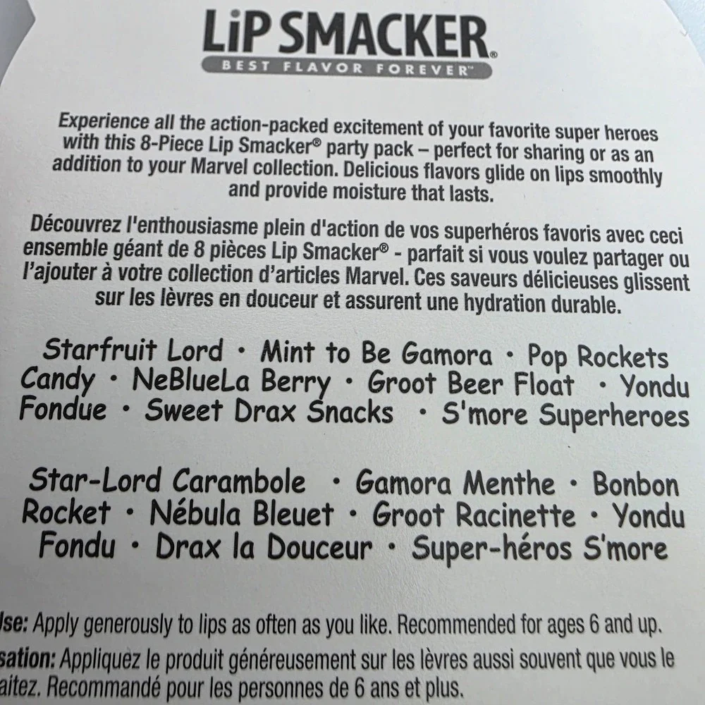 Marvel Guardians of the Galaxy Lip Smacker 8 Piece Party Pack Flavored Lip Balm